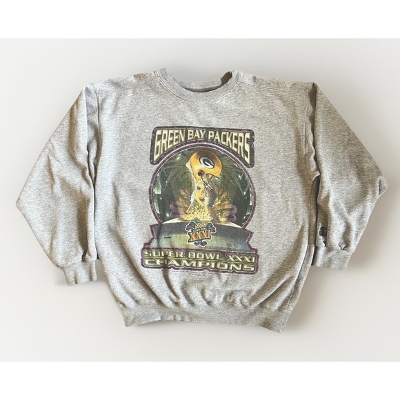STARTER Other - Vintage Green Bay Packers Sweatshirt Mens Large Gray Starter Super Bowl XXXI 90s